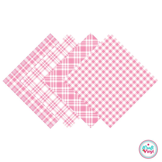Pink & White Plaid Patterned Pack