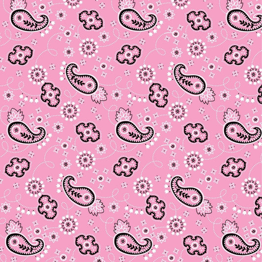 Pink Bandana 12x12 Patterned Vinyl Sheet