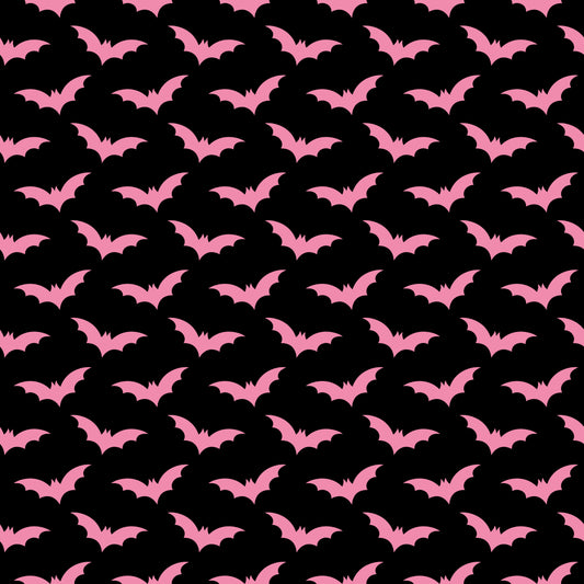 Pink Bats 12x12 Patterned Vinyl Sheet