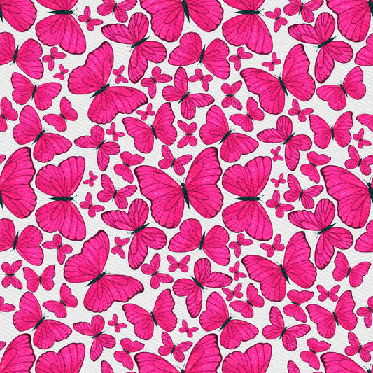 Pink Butterflies 12x12 Patterned Vinyl Sheet