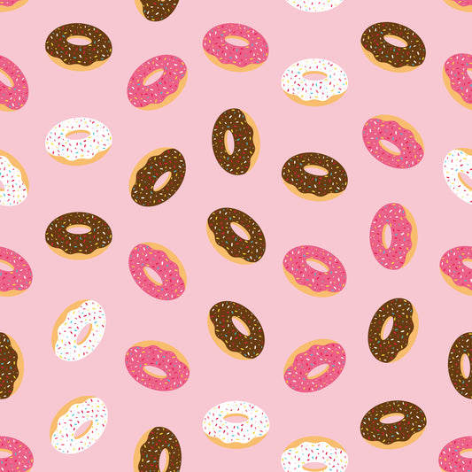 Pink Donuts 12x12 Patterned Vinyl Sheet