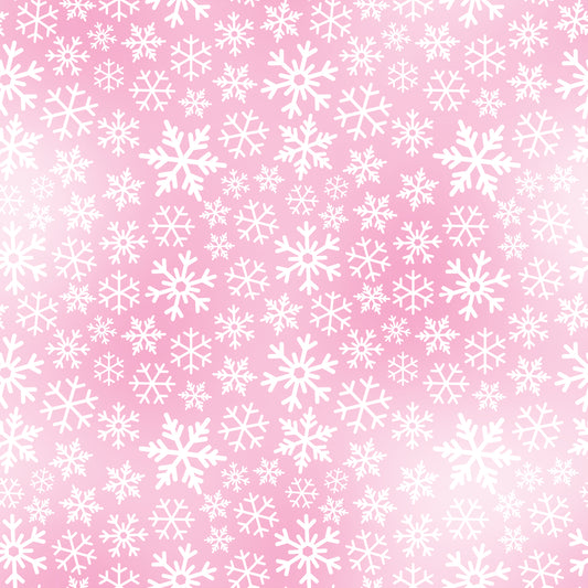 Pink Snowflakes 12x12 Patterned Vinyl Sheet