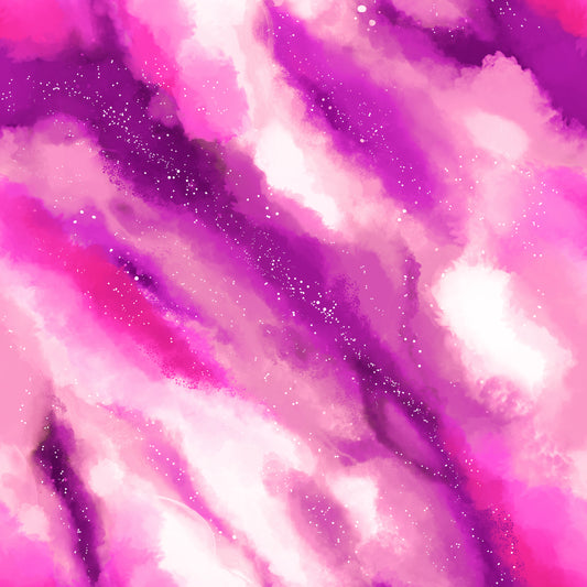 Pink Space & Stars 12x12 Patterned Vinyl Sheet