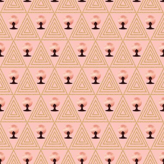 Pink Triangles & Afro Queens 12x12 Patterned Vinyl Sheet