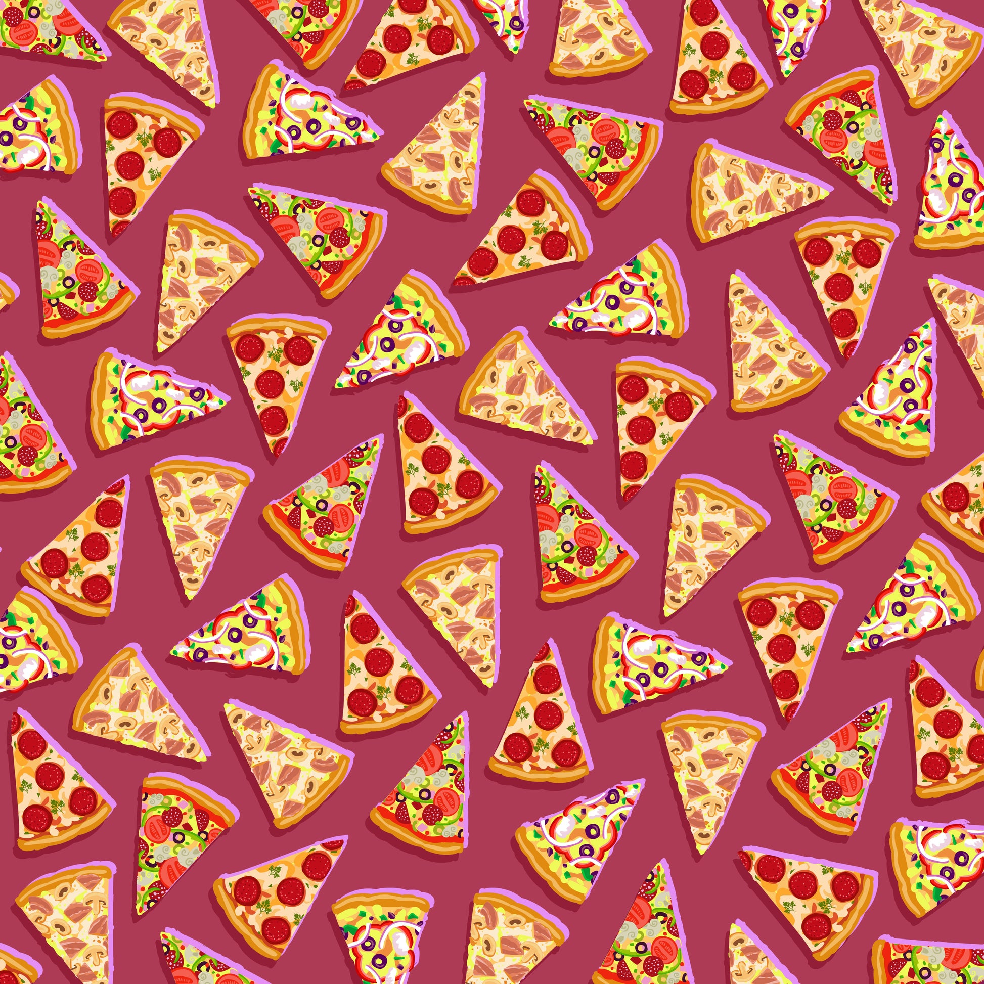 Pizza Slices 12x12 Patterned Vinyl Sheet