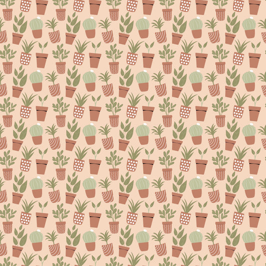 Potted Plants 12x12 Patterned Vinyl Sheet