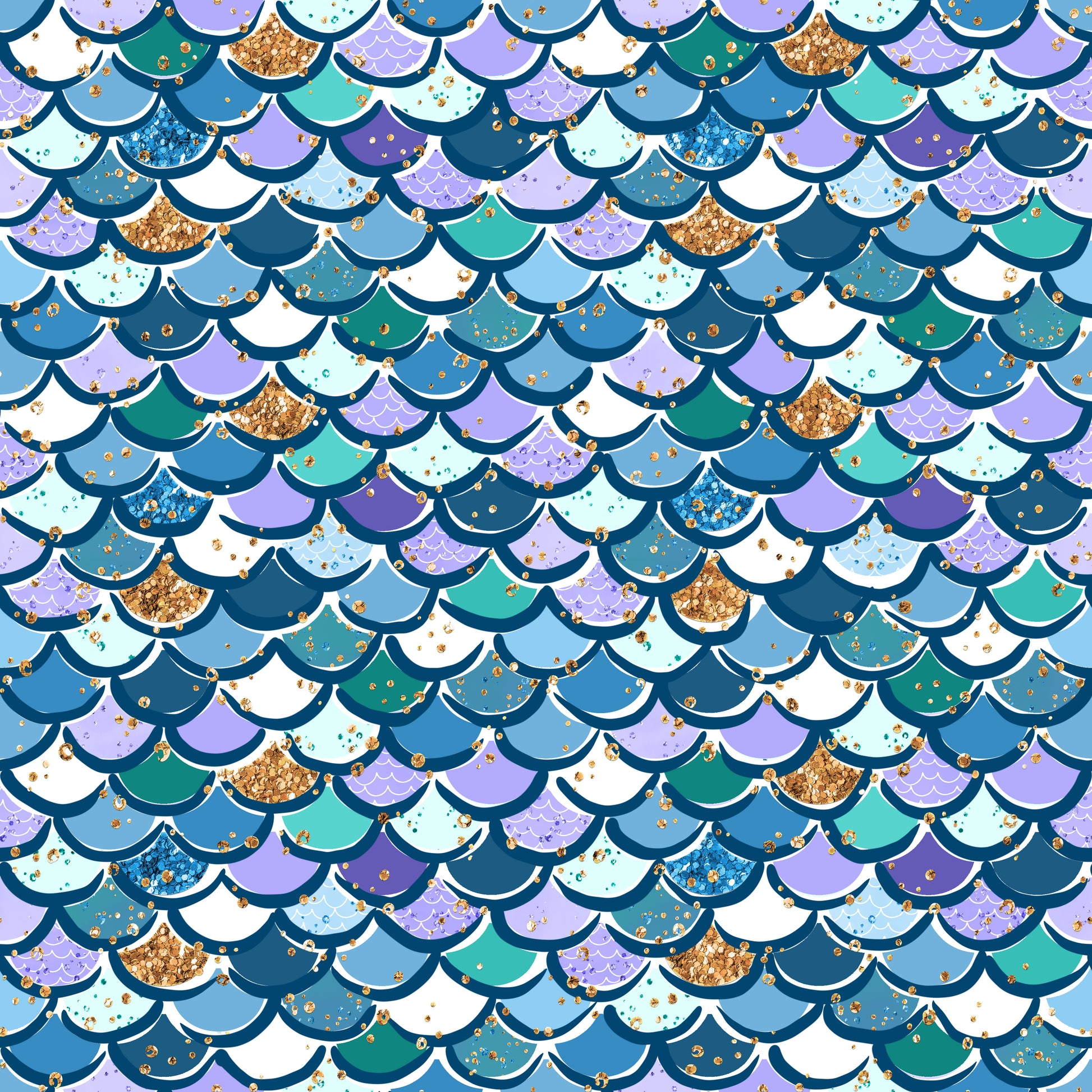 Purple & Blue Mermaid Scales 12x12 Patterned Vinyl Sheet