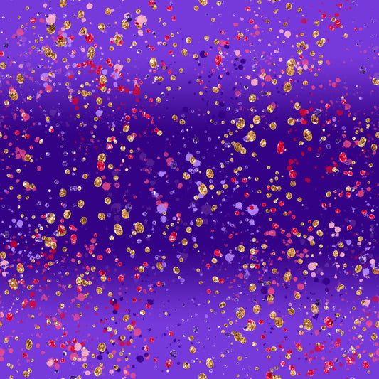 Purple Glitter Splatter 12x12 Patterned Vinyl Sheet