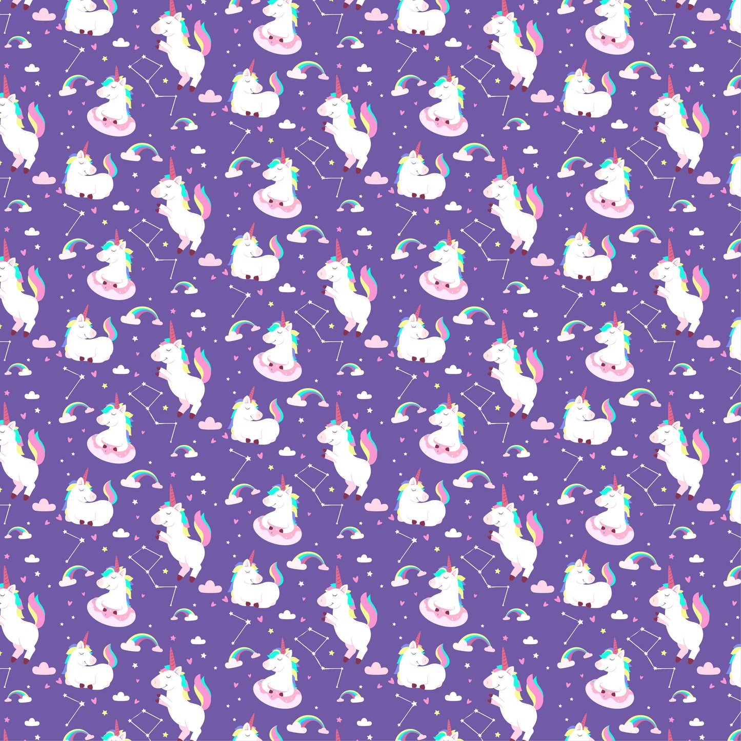 Purple Unicorns 12x12 Patterned Vinyl Sheet