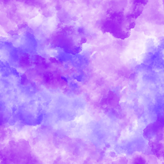 Purple Watercolor Clouds 12x12 Patterned Vinyl Sheet