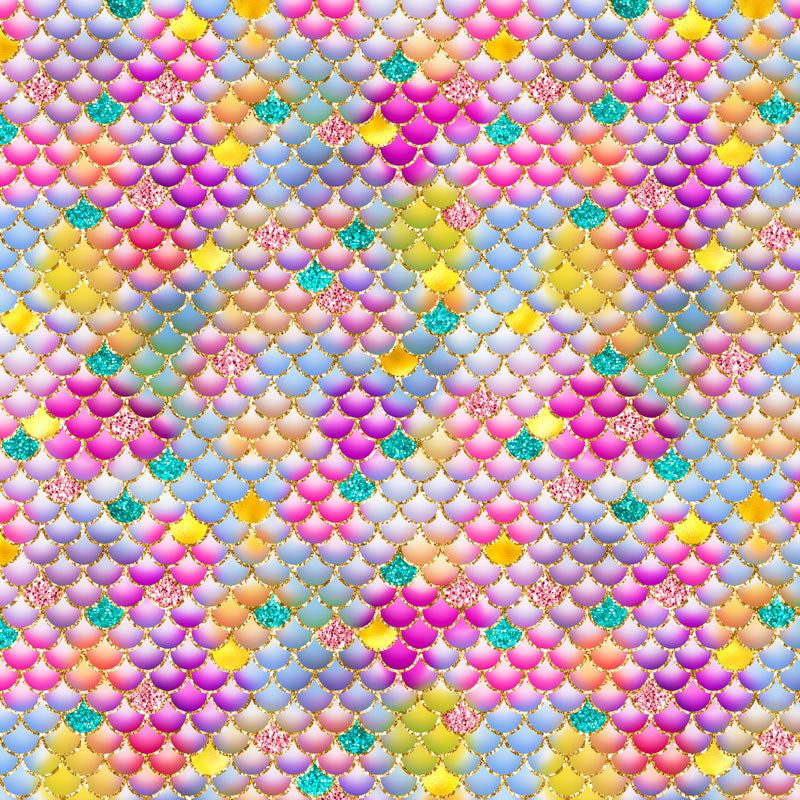 Rainbow Mermaid Scales 12x12 Patterned Vinyl Sheet
