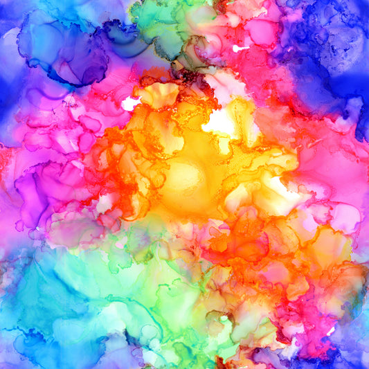 Rainbow Alcohol Ink V.2 12x12 Patterned Vinyl Sheet