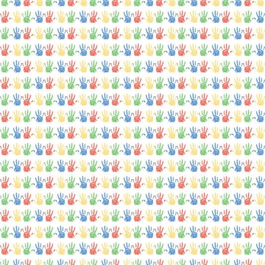 Rainbow Chalk Hands 12x12 Patterned Vinyl Sheet