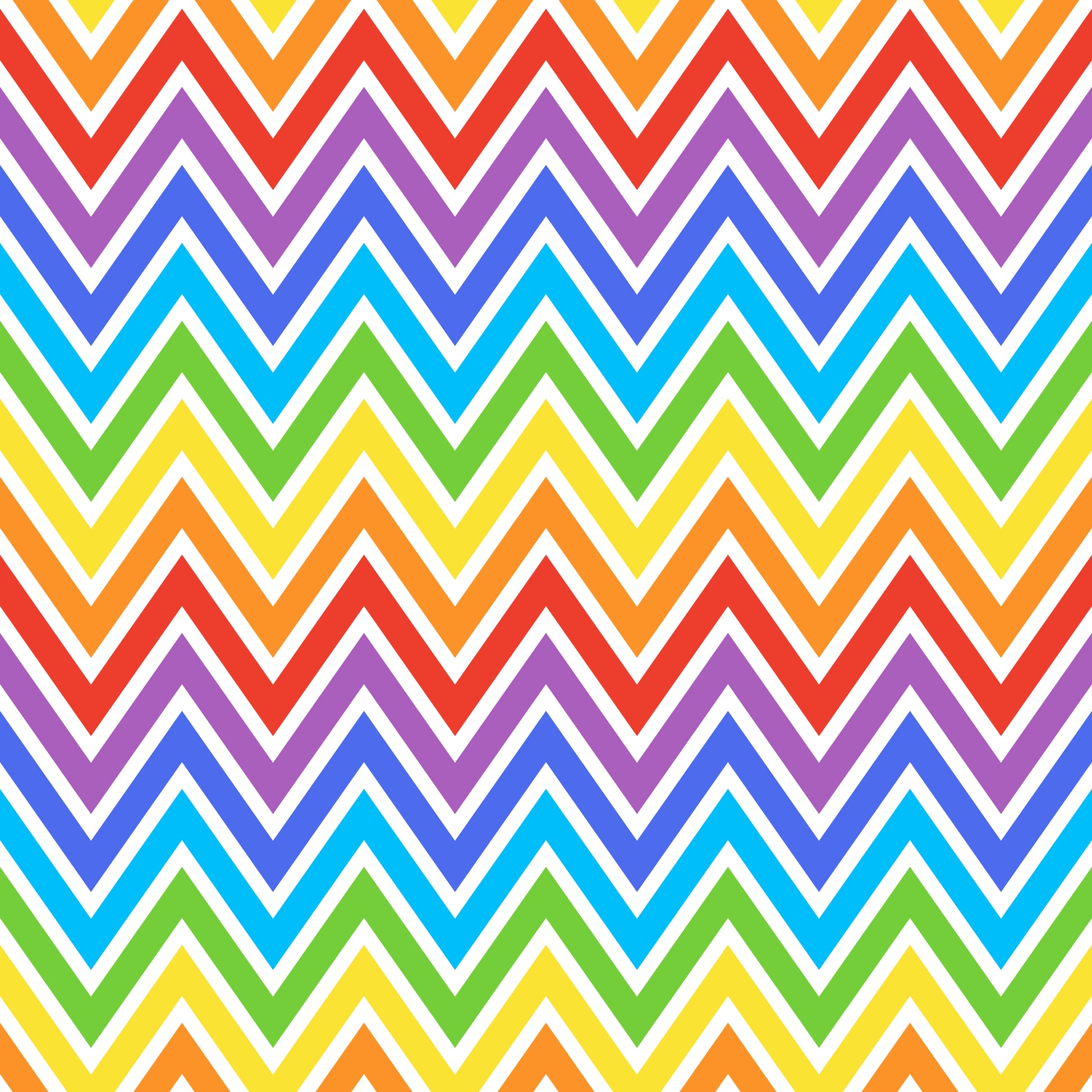 Rainbow Chevron Stripes 12x12 Patterned Vinyl Sheet