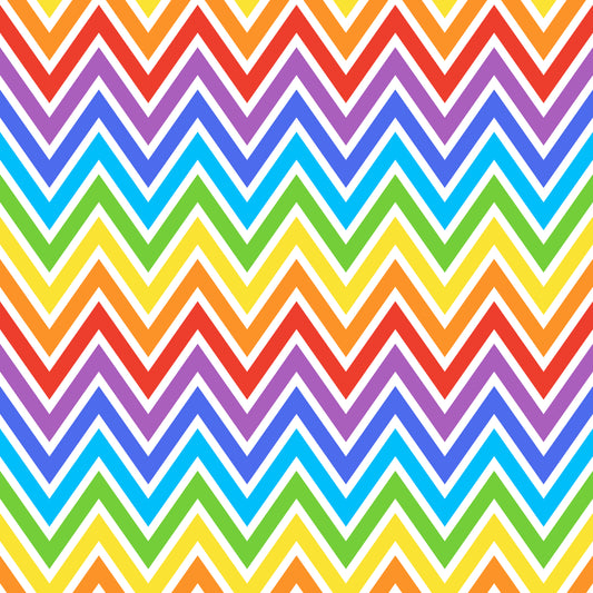 Rainbow Chevron Stripes 12x12 Patterned Vinyl Sheet