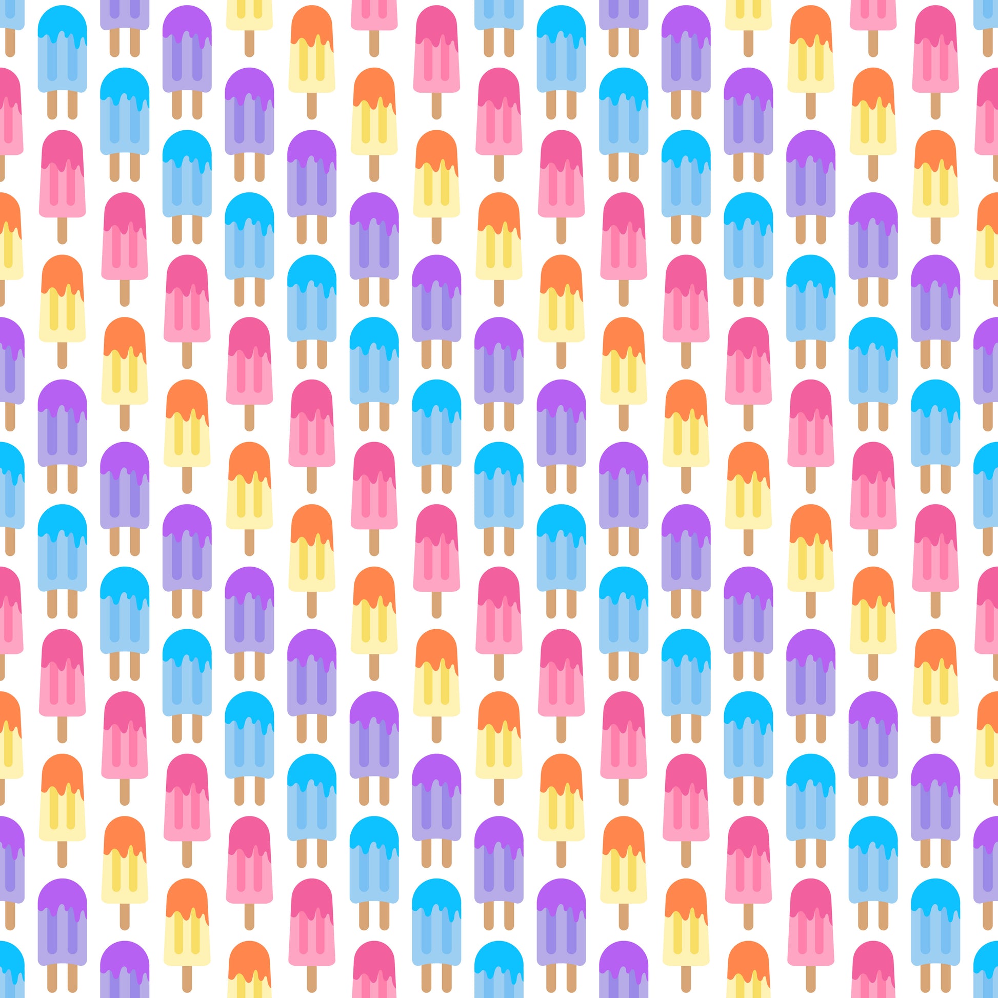Rainbow Ice Cream Bars 12x12 Patterned Vinyl Sheet