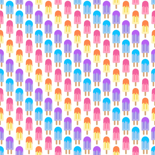 Rainbow Ice Cream Bars 12x12 Patterned Vinyl Sheet