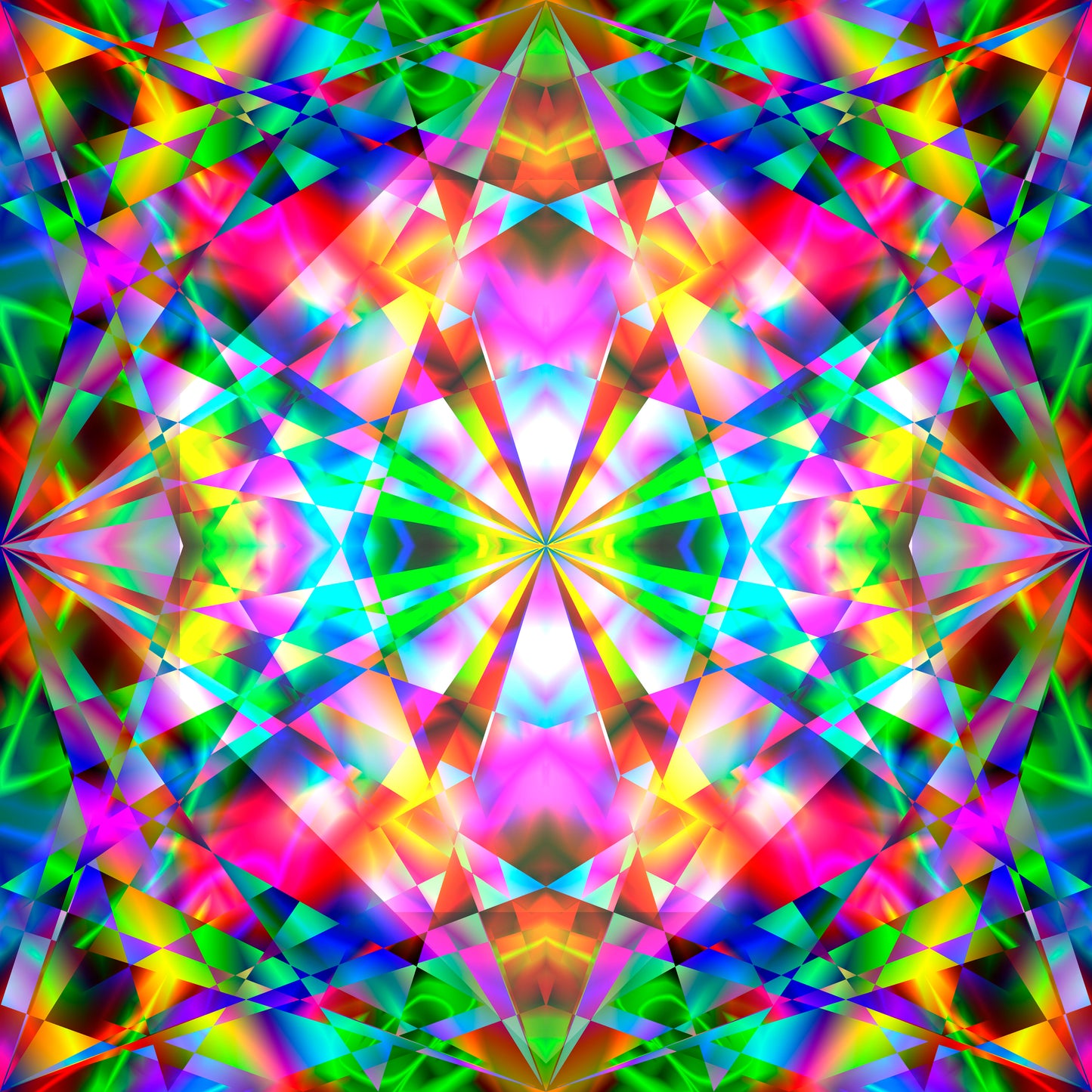 Rainbow Kaleidoscope 12x12 Patterned Vinyl Sheet
