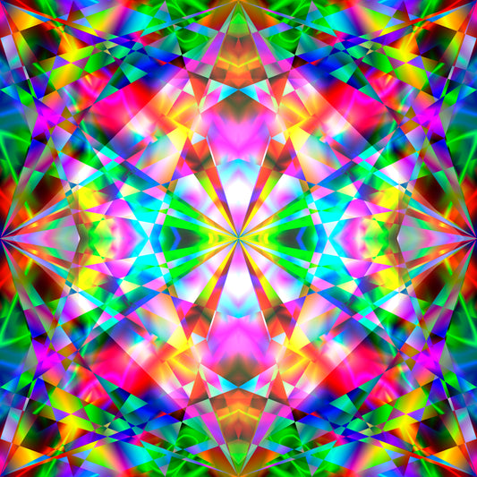 Rainbow Kaleidoscope 12x12 Patterned Vinyl Sheet