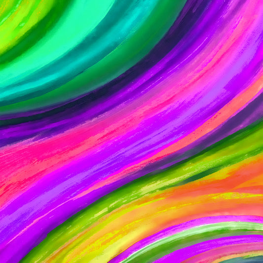 Rainbow Brush Strokes 12x12 Patterned Vinyl Sheet