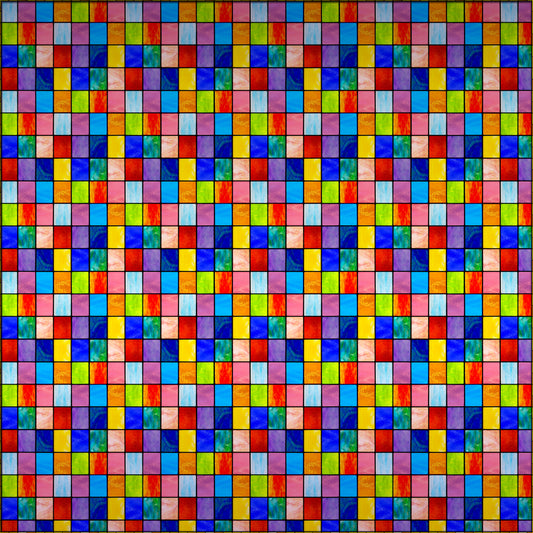 Rainbow Stained Glass 12x12 Patterned Vinyl Sheet