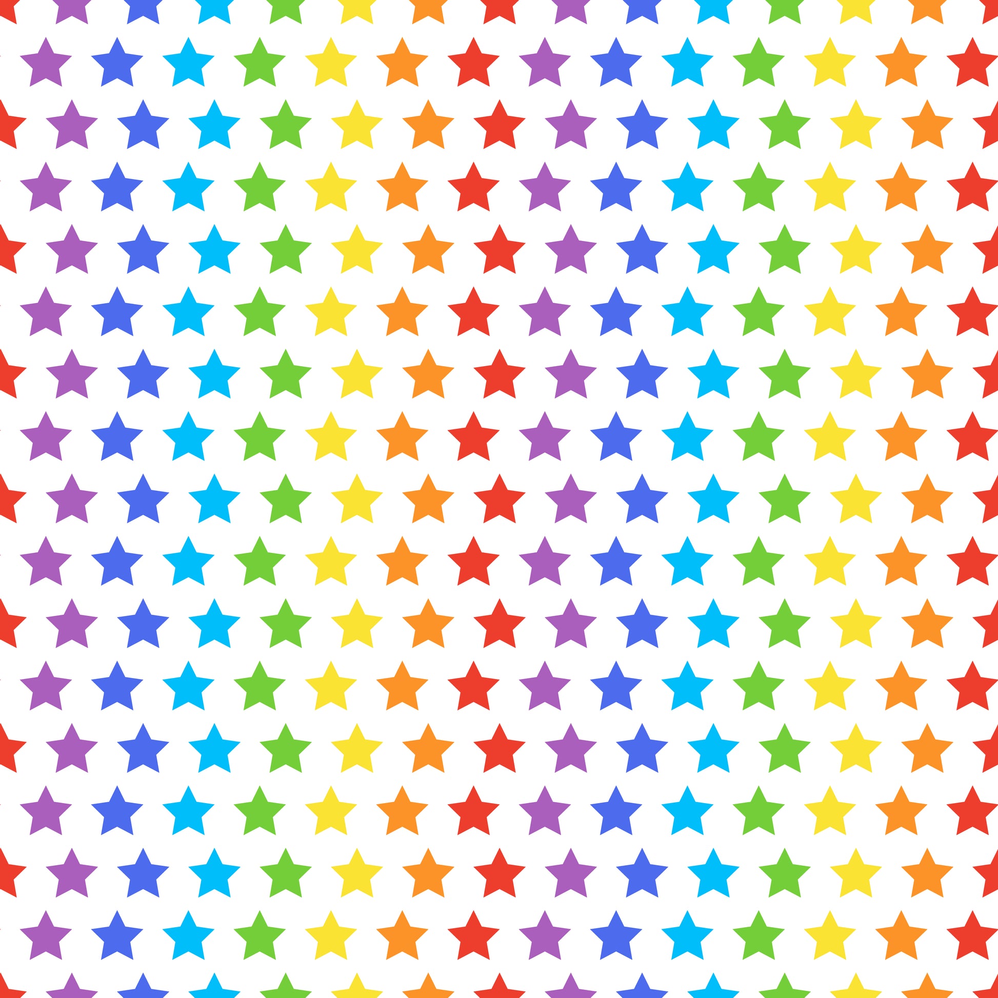 Bright Rainbow Stars 12x12 Patterned Vinyl Sheet
