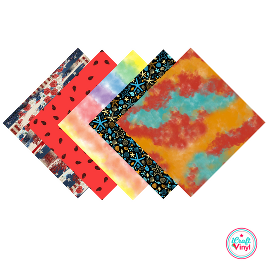 Summer Vibes Patterned HTV Pack