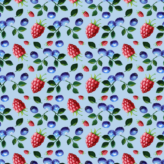 Raspberries & Blueberries 12x12 Patterned Vinyl Sheet