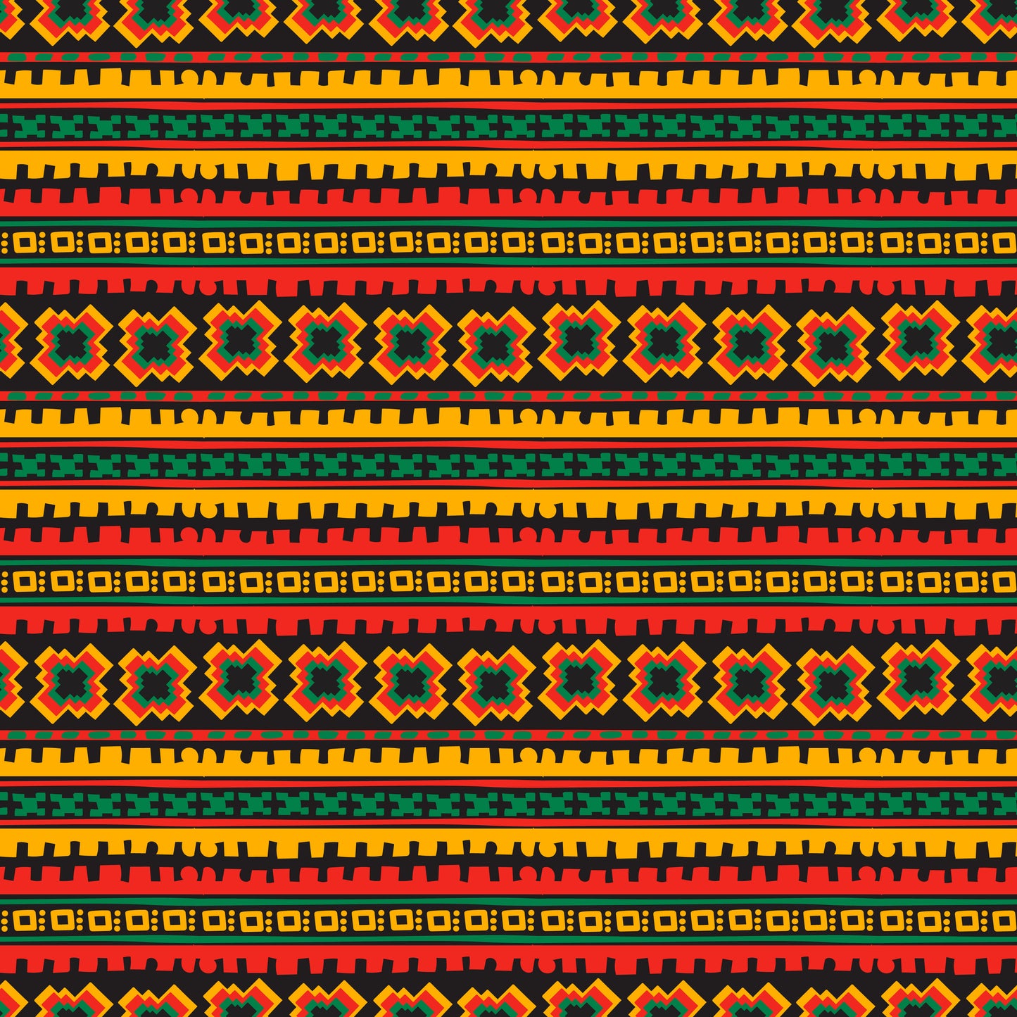 Red, Yellow & Green Kente Cloth 12x12 Patterned Vinyl Sheet