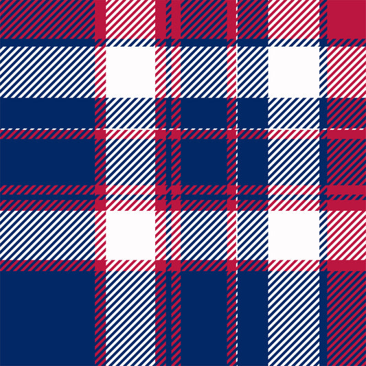 Red & Blue Plaid 12x12 Patterned Vinyl Sheet