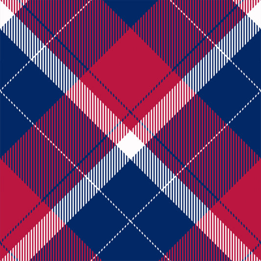 Red & Blue Plaid V. 2 12x12 Patterned Vinyl Sheet