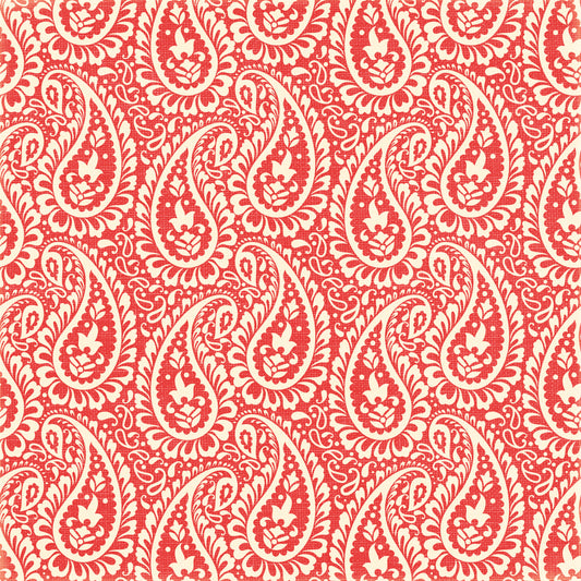 Red Antique Paisley 12x12 Patterned Vinyl Sheet