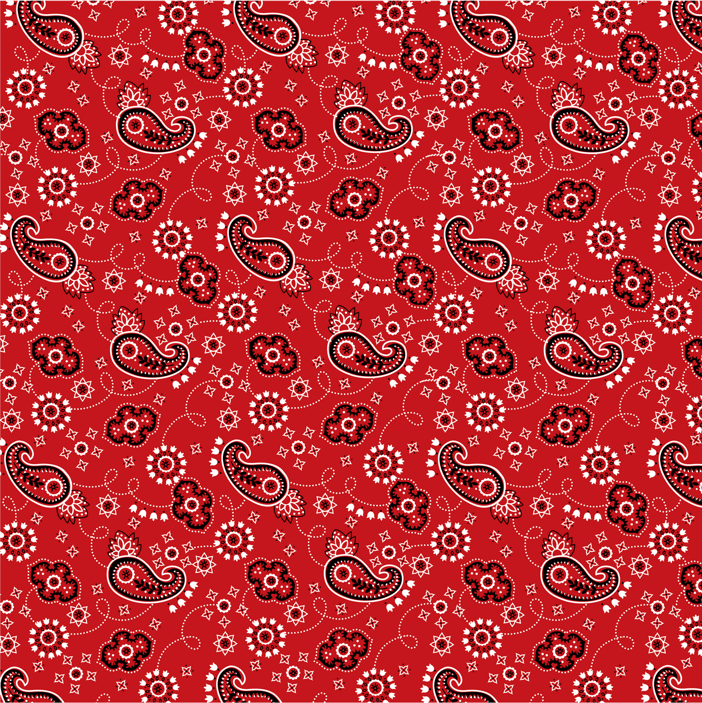 Red Bandana 12x12 Patterned Vinyl Sheet