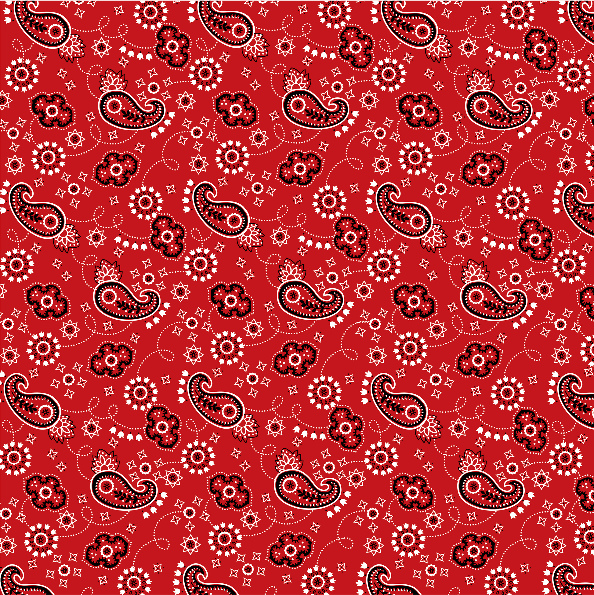 Red Bandana 12x12 Patterned Vinyl Sheet
