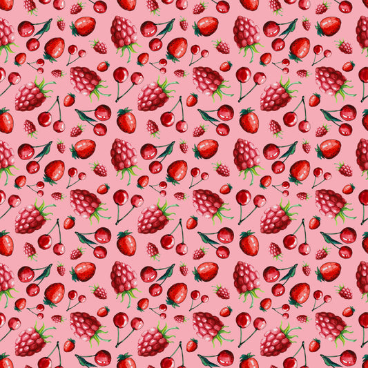 Red Fruits 12x12 Patterned Vinyl Sheet