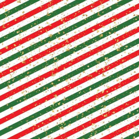 Holiday Stripes 12x12 Patterned Vinyl Sheet