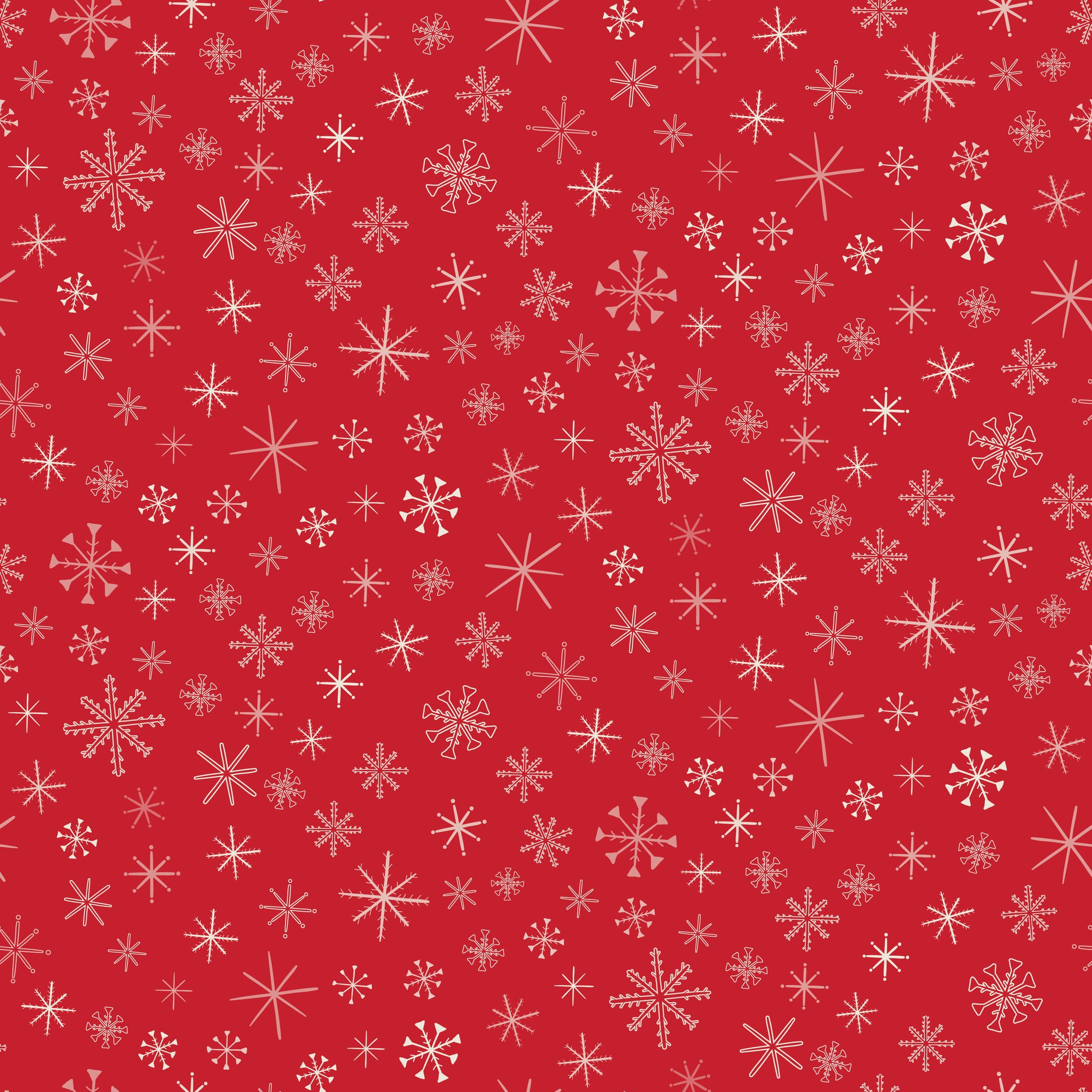 Red Snowflakes 12x12 Patterned Vinyl Sheet
