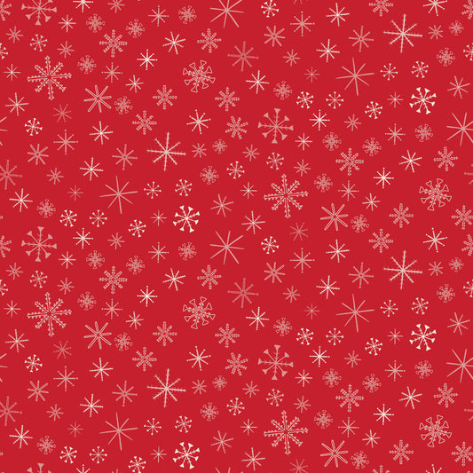Red Snowflakes 12x12 Patterned Vinyl Sheet