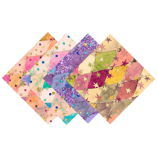 Retro Carnival Diamonds Patterned Vinyl Pack