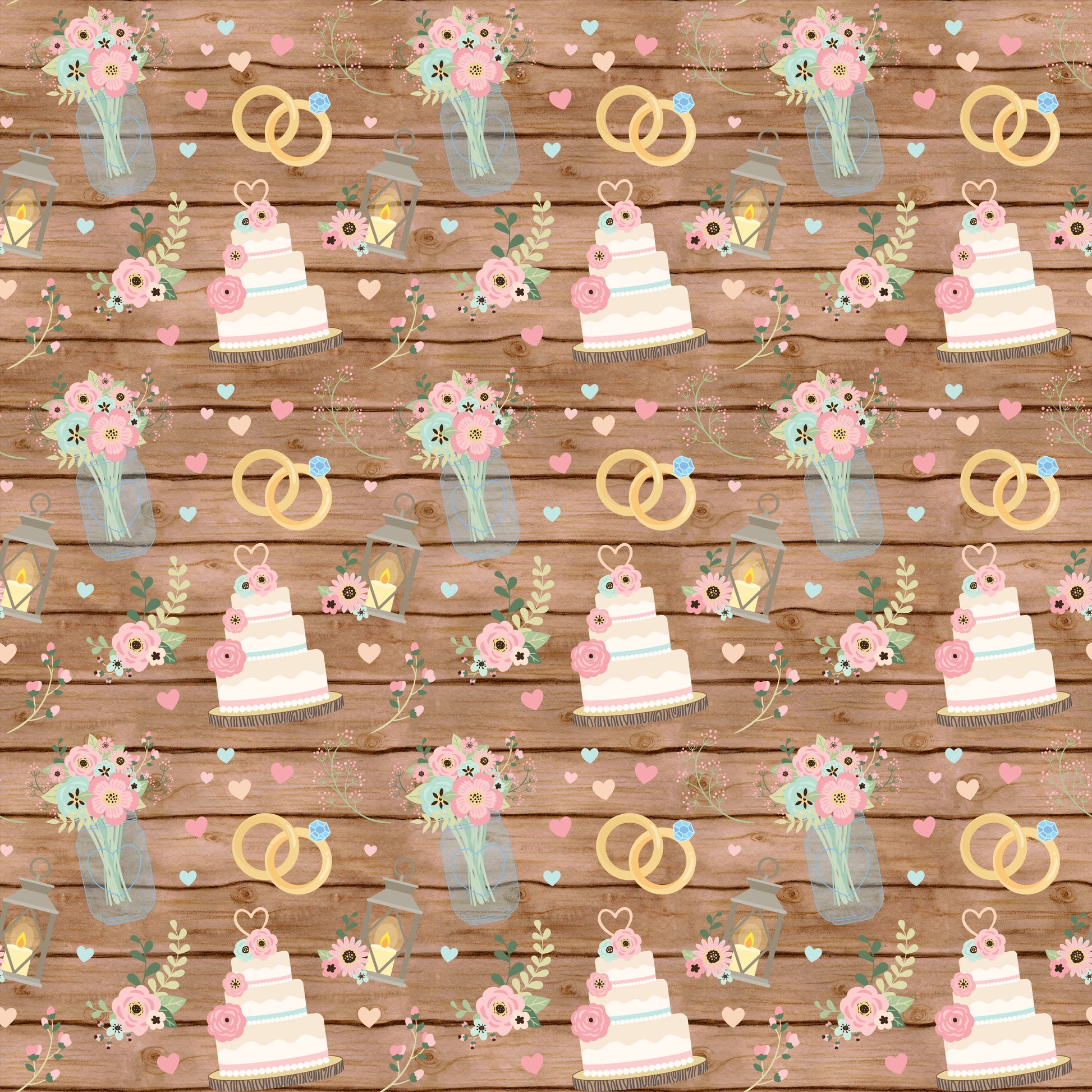 Rustic Wedding 12x12 Patterned Vinyl Sheet