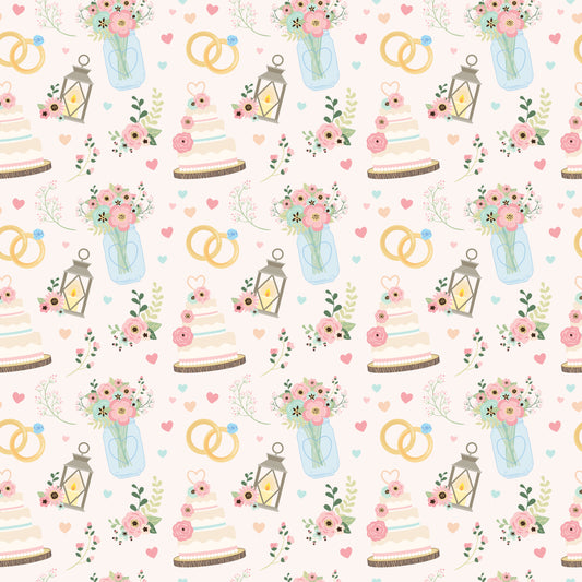 Rustic Wedding V.2 12x12 Patterned Vinyl Sheet