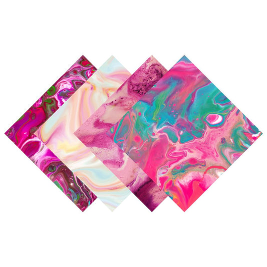 Shades of Pink Swirls Patterned Vinyl Pack