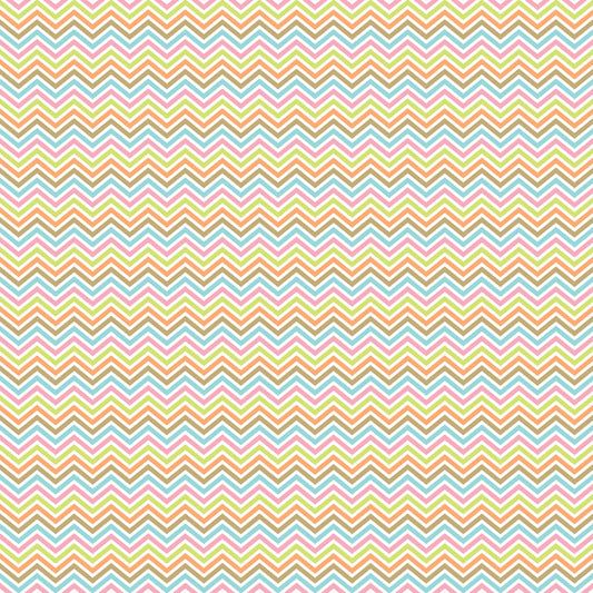 Small Pastel Chevron Stripes 12x12 Patterned Vinyl Sheet