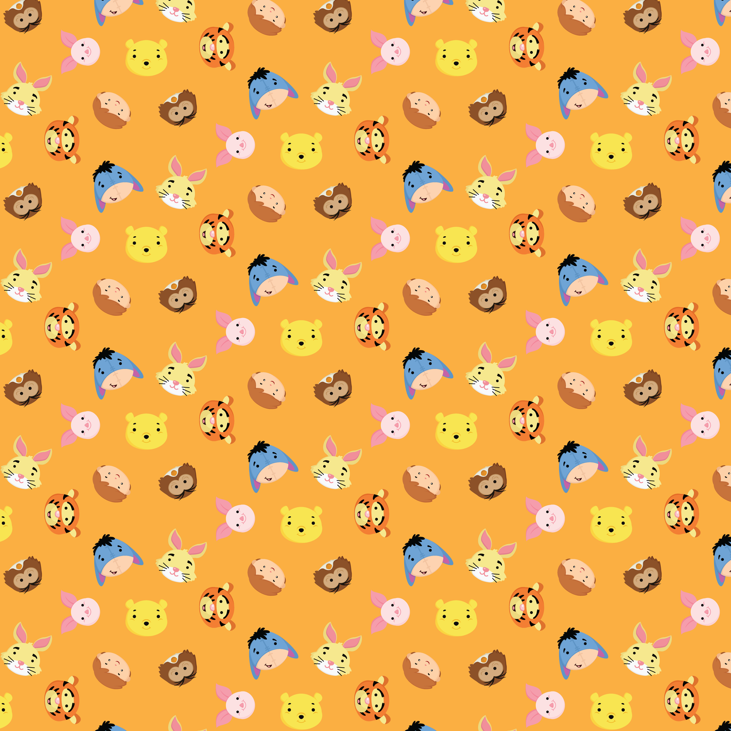 Small Pooh & Friends 12x12 Patterned Vinyl Sheet