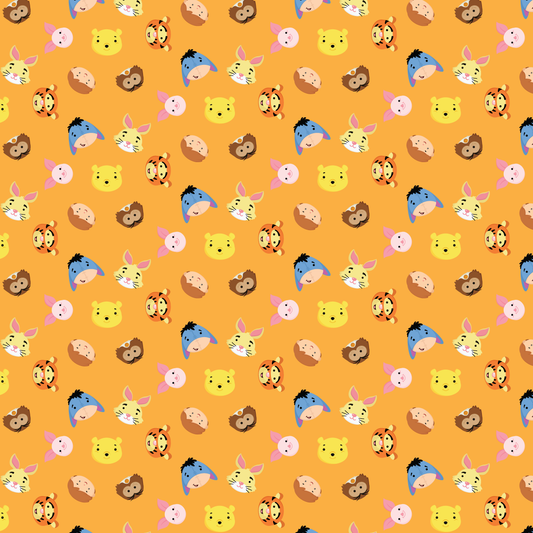 Small Pooh & Friends 12x12 Patterned Vinyl Sheet