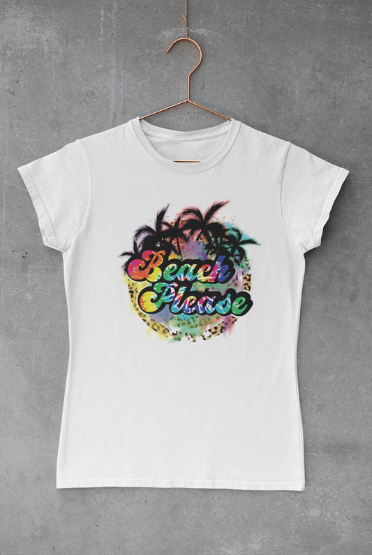 Beach Please Tie Dye Transfer
