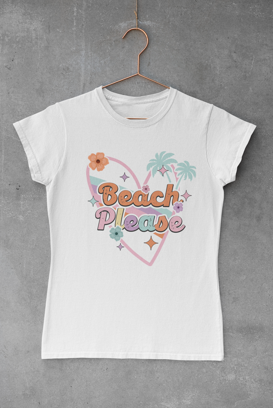 Beach Please With Heart Transfer