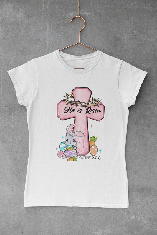 He is Risen Bunny Easter Transfer