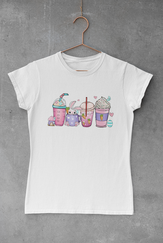 Pink & Purple Easter Coffee Transfer