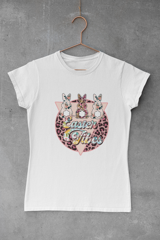 Easter Vibes Pink Leopard Print Transfer